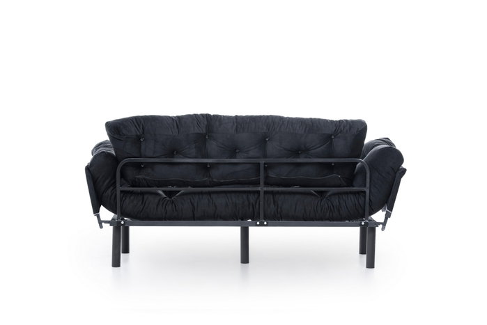 Atelier Del Sofa Nitta Triple - Sofá cama de 3 plazas Negro Atelier Del Sofa Nitta Triple - Sofá cama de 3 plazas Negro